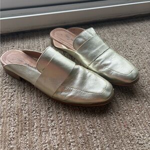 Gold Slip-On Loafers
